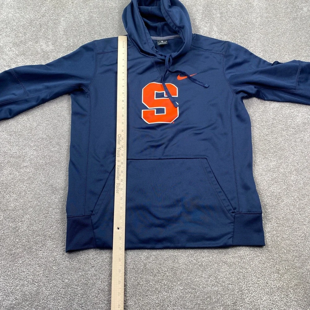 Nike Syracuse Orange Hoodie Mens Medium Navy Blue Therma-FIT Pullover Sweatshirt